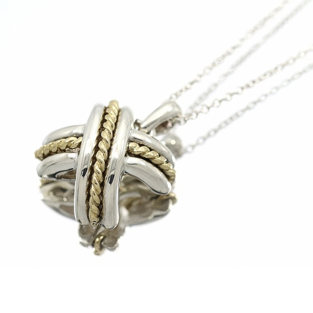 Tiffany & Co. Sterling Silver and 18k Gold Pendant Necklace